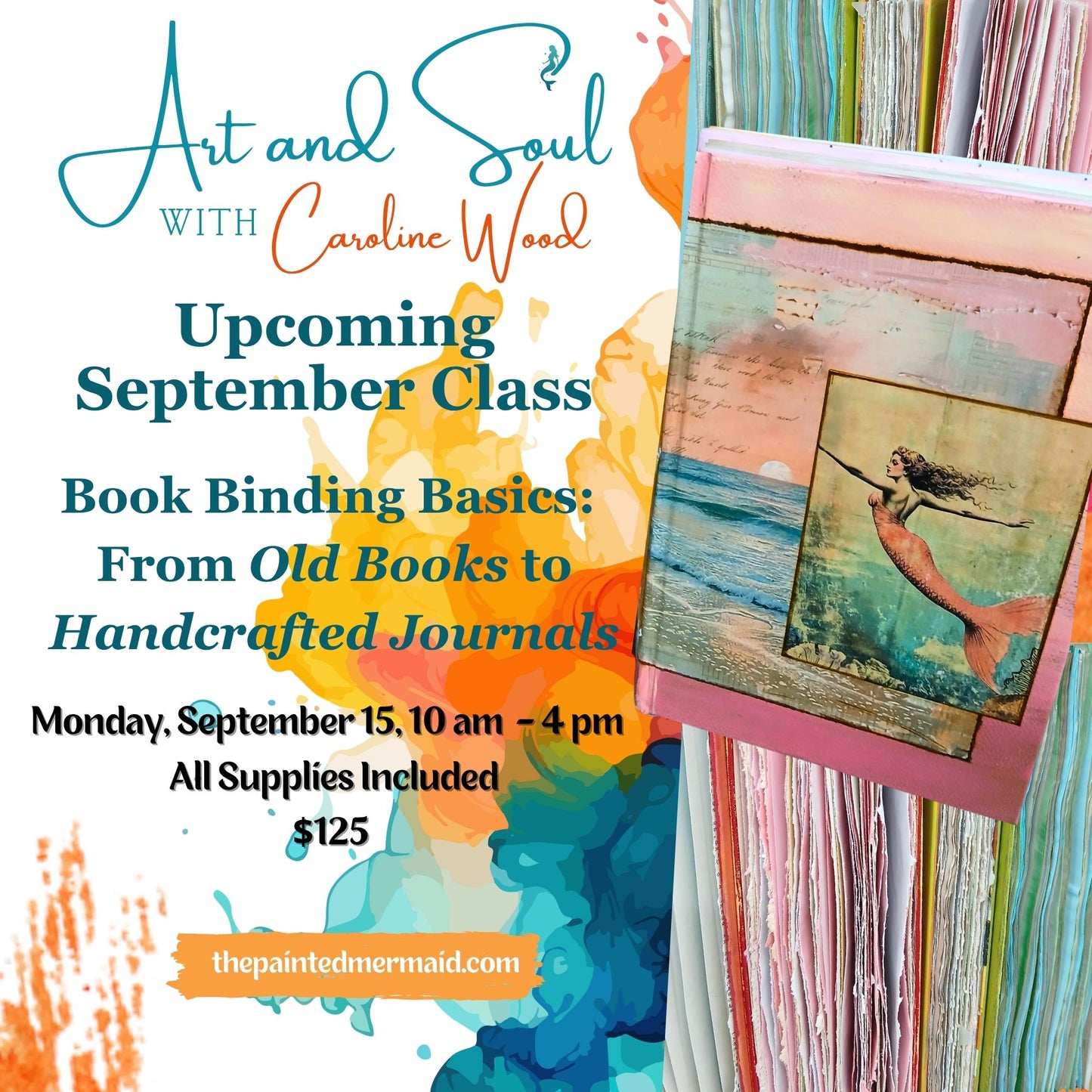 Book Binding Basics: Form Old Books to Handcrafted Journals, September 15