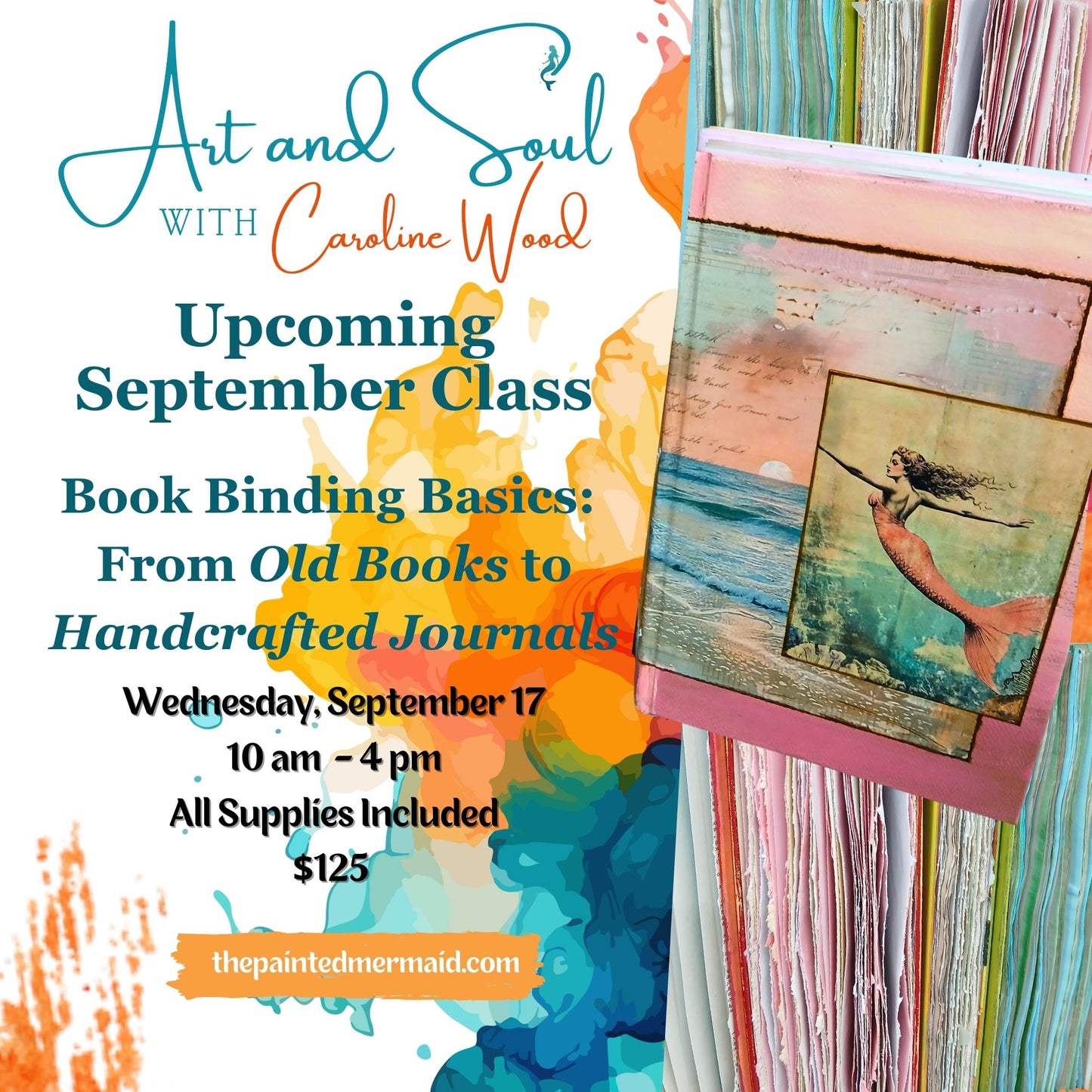 Book Binding Basics: Form Old Books to Handcrafted Journals, September 17
